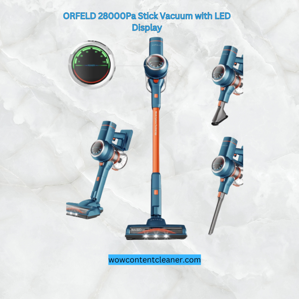 ORFELD 28000Pa Stick Vacuum with LED Display